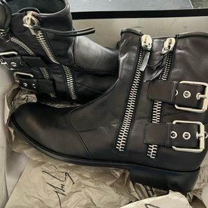 Giuseppe Zanotti Men's Morrison Multi-zipper Black BOOTS US 12